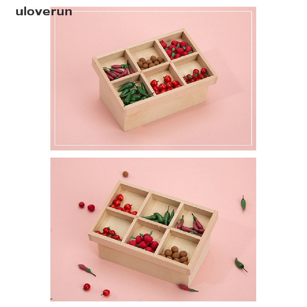 Uloverun Mô Hình Kệ Trái Cây mini Tỉ Lệ 1: 12 Trang Trí Nhà Búp Bê