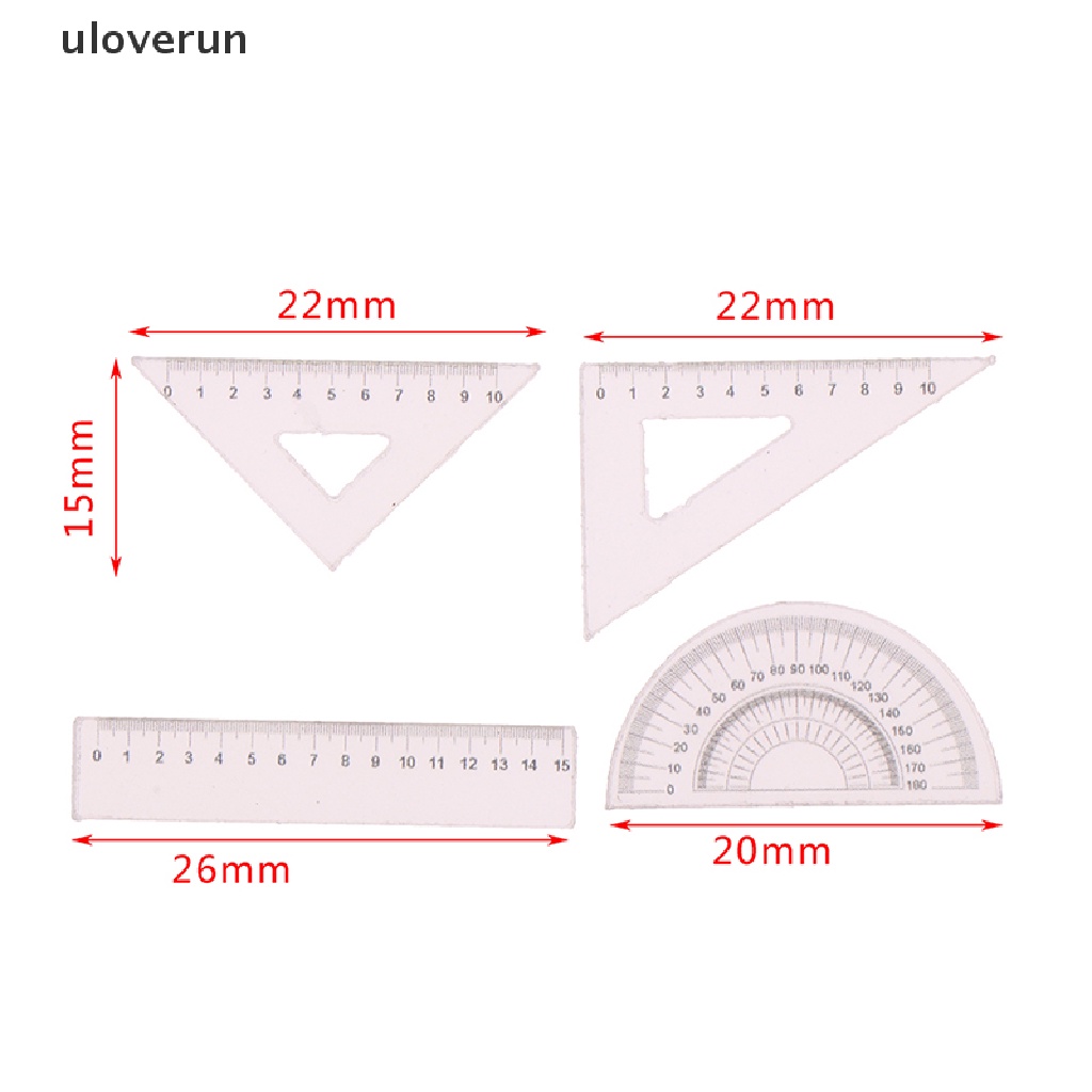 Set 4 Thước Đo Tỉ Lệ 1: 12 Dùng Để Trang Trí Nhà Búp Bê