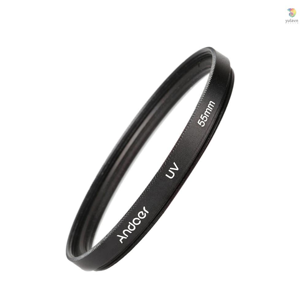 Bộ Lọc Bảo Vệ Ống Kính Máy Ảnh UV Ultra-Violet 55mm Cho Andoer 55mm