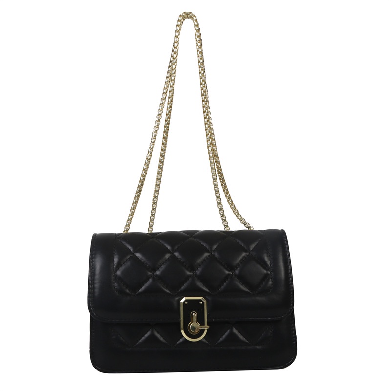 Túi Xách Đeo Vai Hình Vuông Cỡ Nhỏ Phối Dây Đeo Sợi Xích Thêu Họa Tiết Thời Trang 2023 Cho Nữ