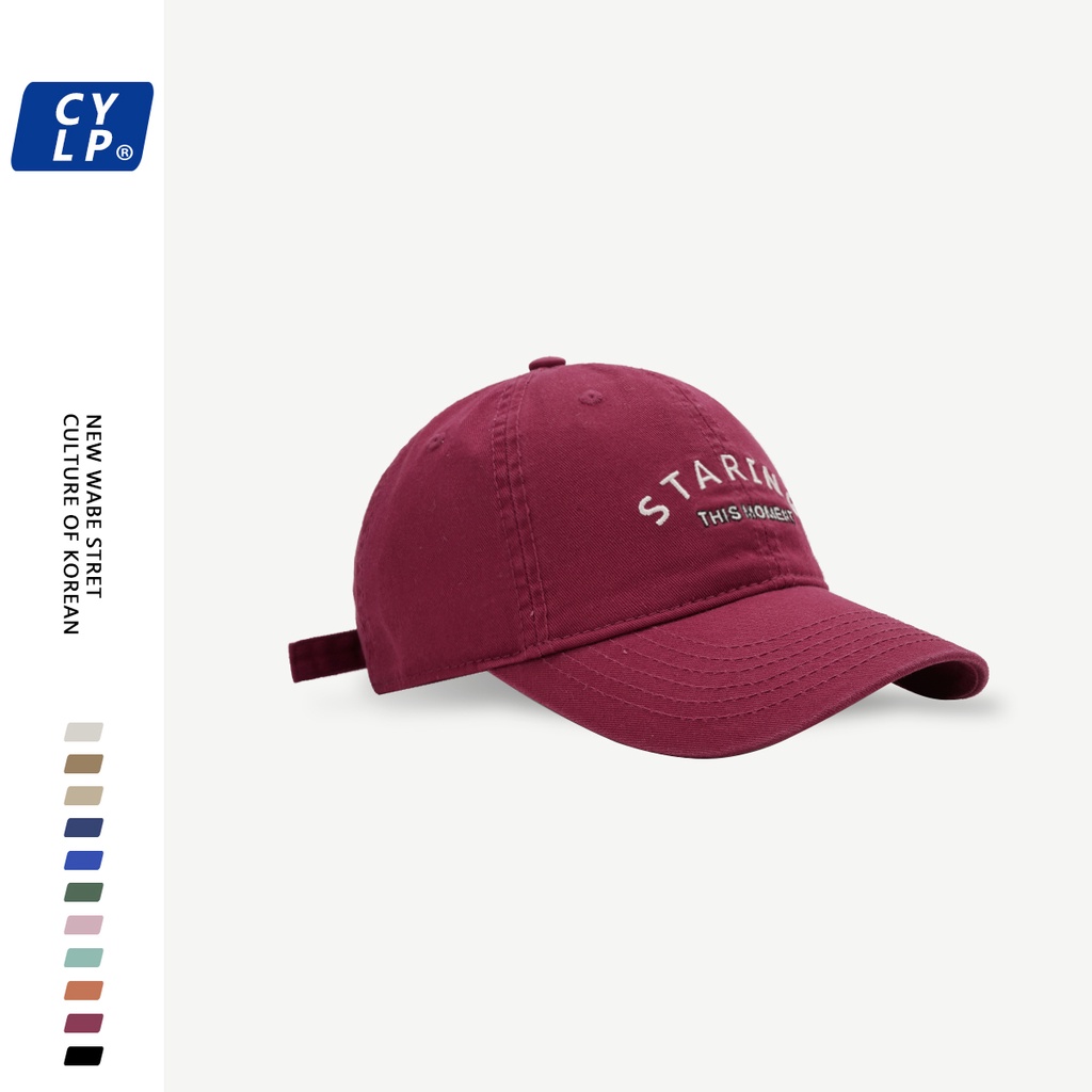 Mũ Lưỡi Trai Thêu Chữ Phong Cách Đường Phố Hàn Quốc Thời Trang Xuân Hè Cho Nam Và Nữ