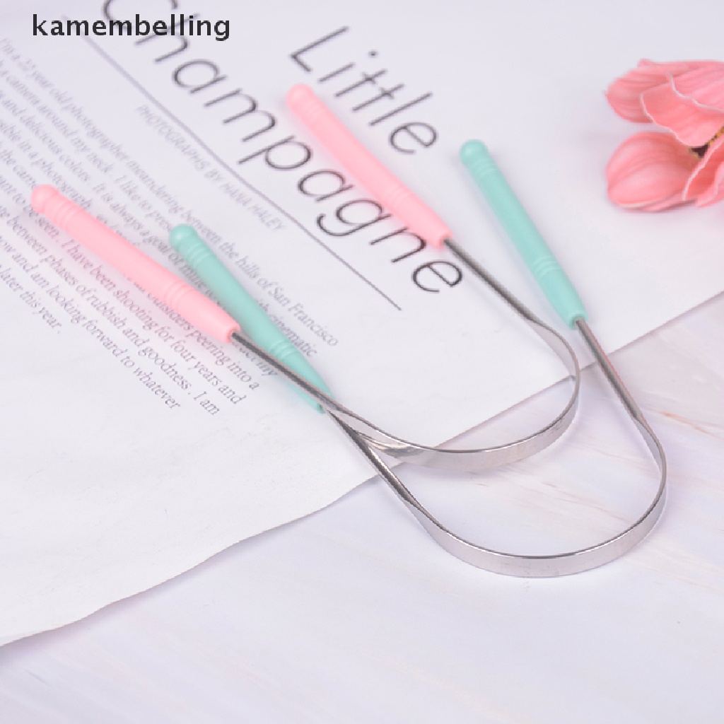 Kamembelling Dụng Cụ Làm Sạch Lưỡi Bằng Thép Không Gỉ Chăm Sóc Sức Khỏe Răng Miệng