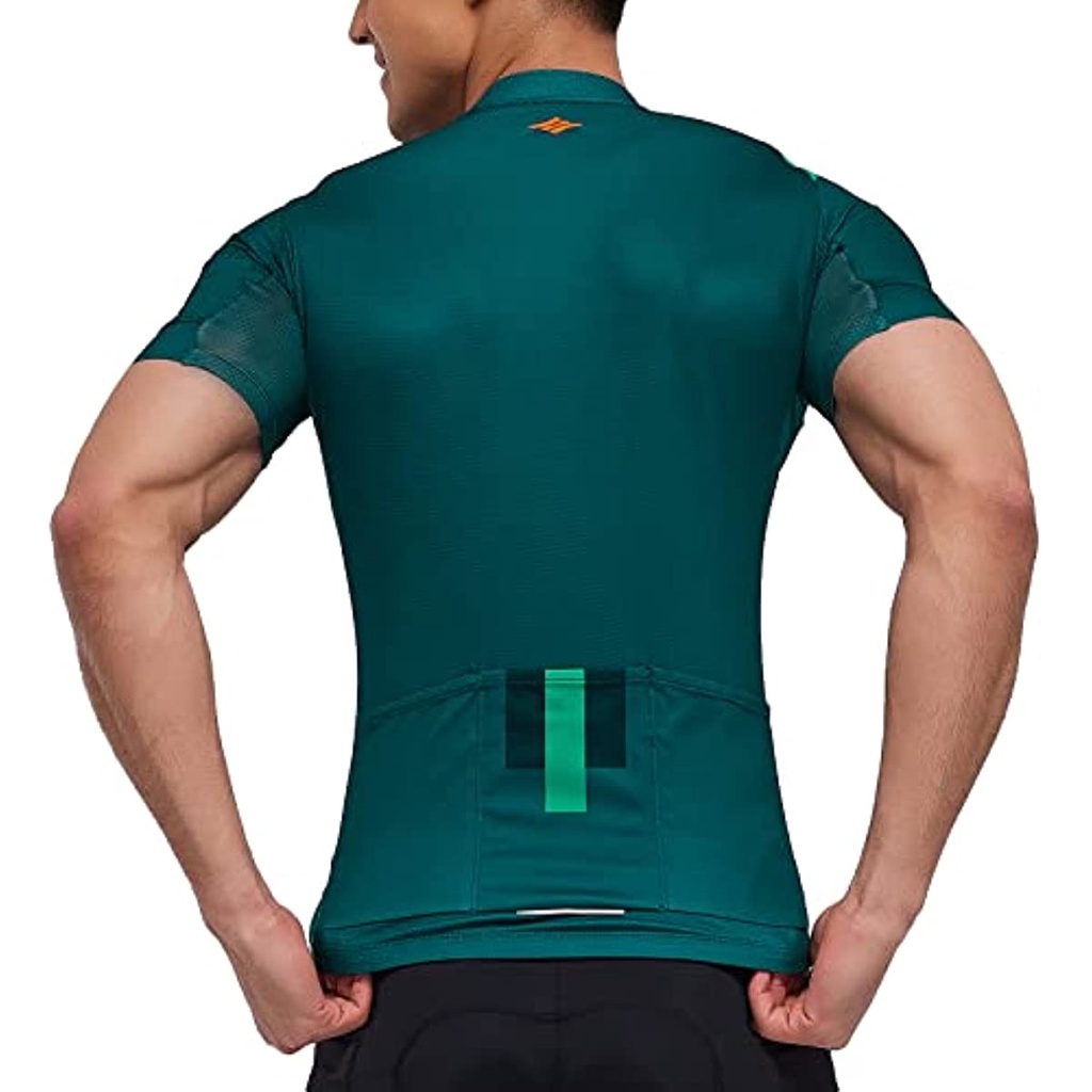 Santic Áo Tay Ngắn Có Túi Và Khóa Kéo Chuyên Nghiệp Cho Nam 50 + MTB