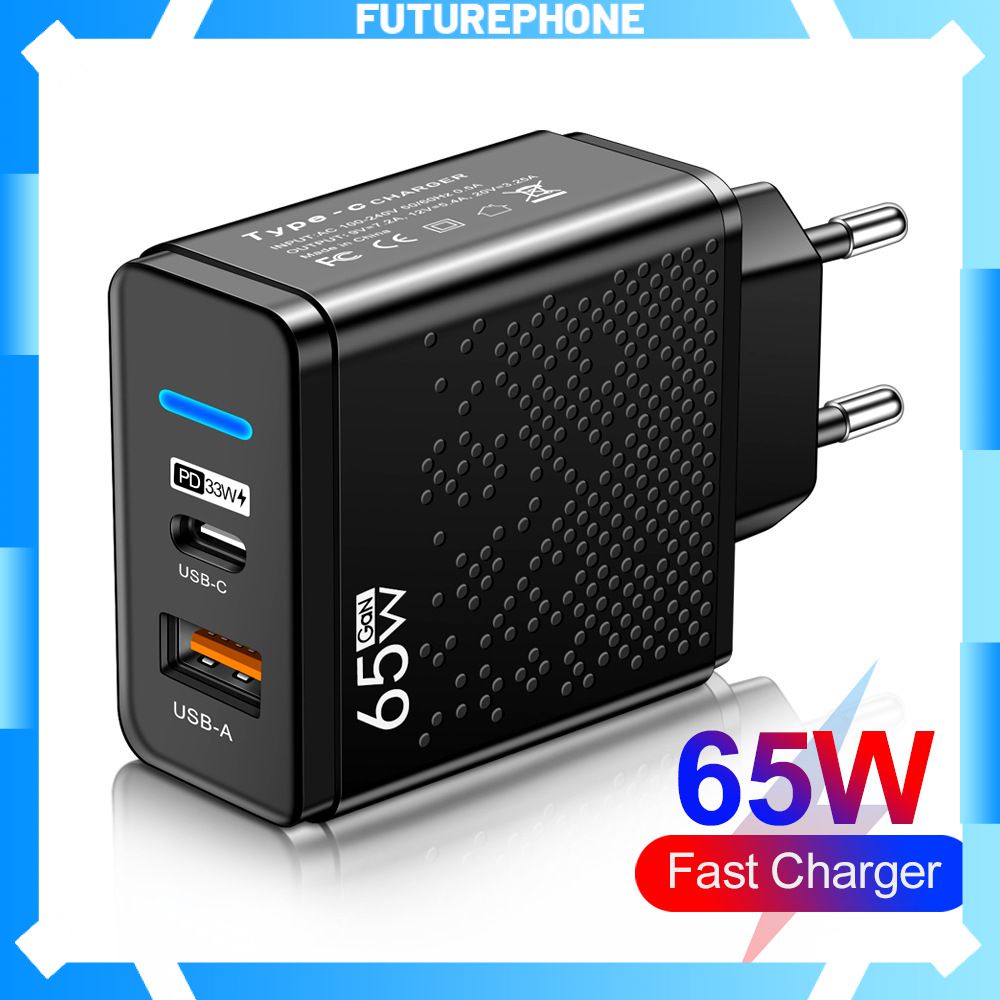 Pd Bộ Sạc Điện Thoại Di Động Gan Usb 65 W Bộ Sạc Tải Nhanh 4.0 3.0 Usb Pd Qc3.0 Cho Lphone 13 12 Pro Xiao Mi Máy Tính Xách Tay Sam Sung S22 S21 Hua Wei Bộ Chuyển Đổi Máy Tính Bảng Tương Lai