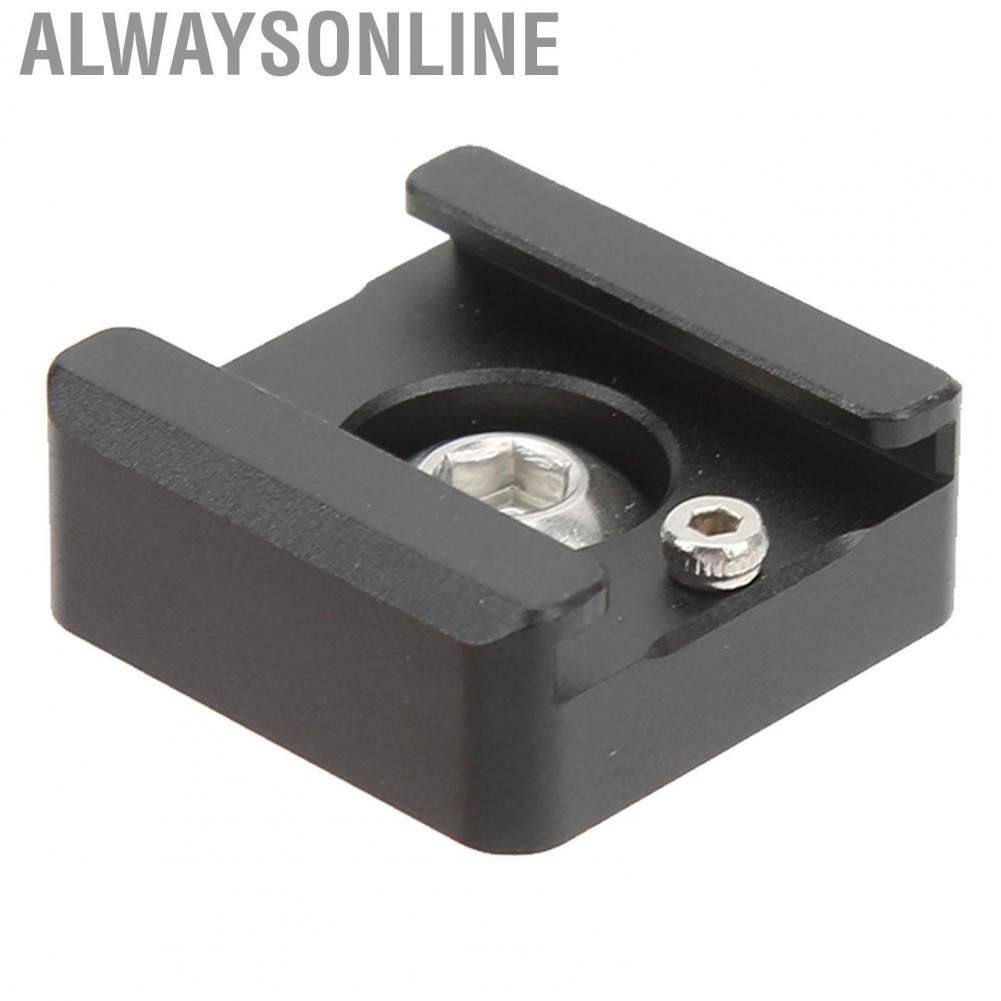 Alwaysonline Action Camera Accessories Cold Shoe Mount Adapter Aluminum Alloy Universal Expansion Bracket with 1/4in Screw Hole