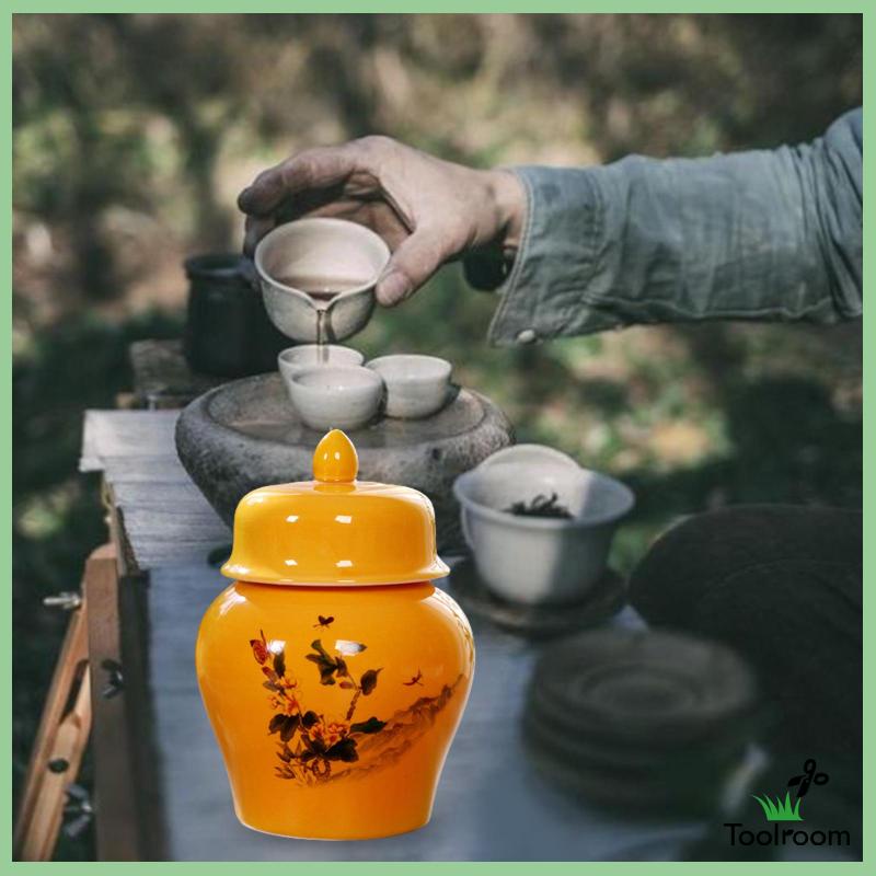 Hũ Gốm Đựng Trà Có Nắp Đậy Tiện Dụng