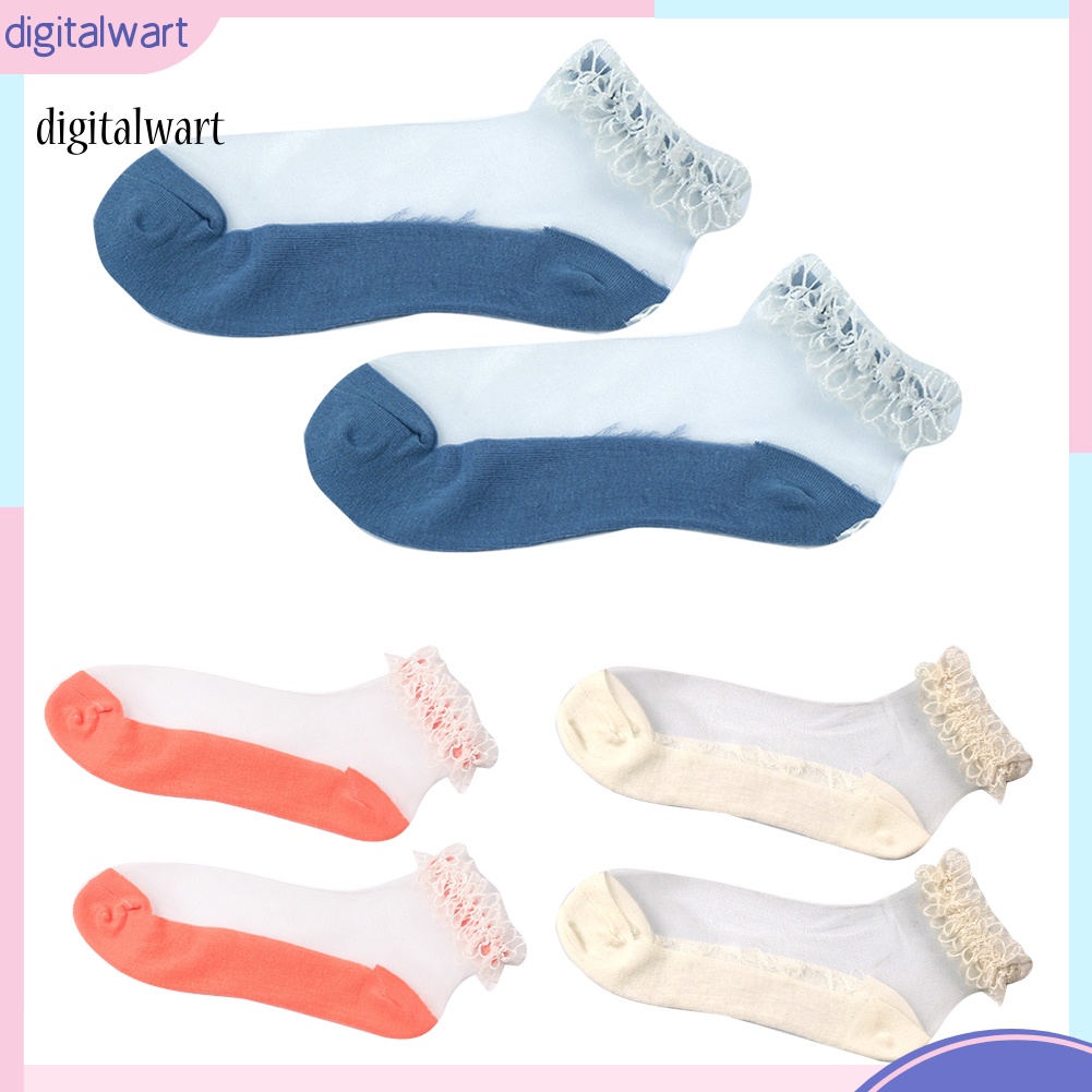 Kỹ Thuật Số| Set 3 Đôi Vớ Trong Suốt Siêu Mỏng Thoáng Khí Cho Nữ