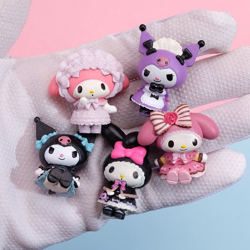 Mô Hình Búp Bê Nhân Vật Kuromi Lolita Melody 3cm Bằng PVC