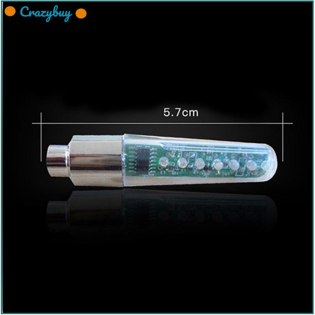 Cr Đèn Led 7 Bóng Cảm Ứng Hai Mặt Gắn Van Xe Đạp Leo Núi