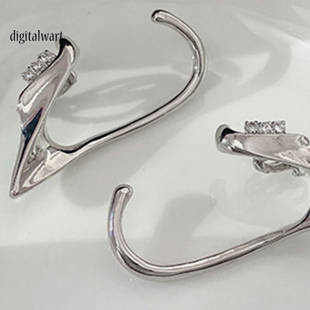 Kỹ Thuật Số| 1 Cặp Khuyên Kẹp Vành Tai Đính Đá Phối Tua Rua Phong Cách Hip hop Thời Trang Cho Nữ