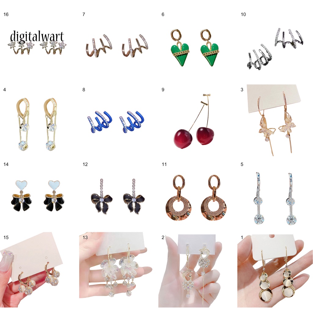 Kỹ Thuật Số| 1 Đôi Bông Tai Hình Bướm Tua Rua Thắt Nơ Phong Cách Cổ Điển Dành Cho Nữ