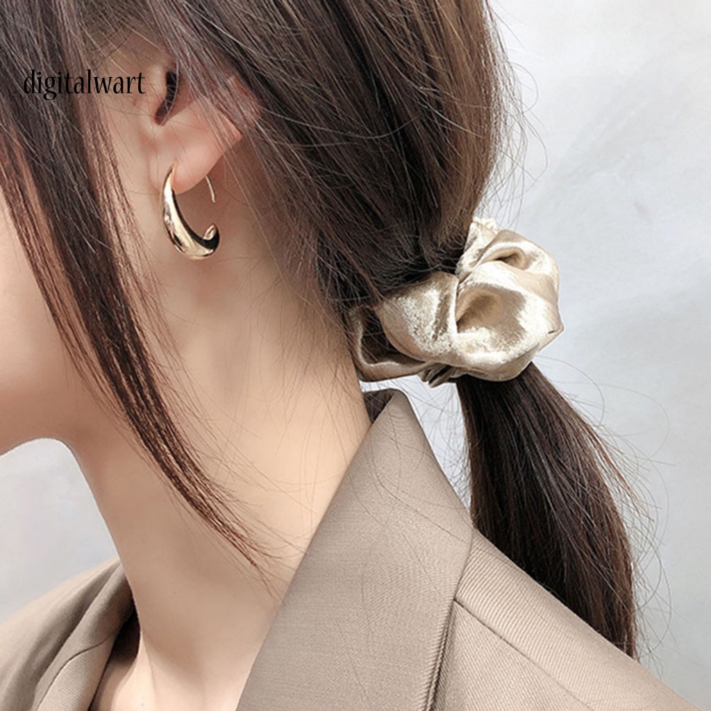 Kỹ Thuật Số| 1 Đôi Bông Tai Hình Giọt Nước Màu Trơn Đơn Giản Dành Cho Nữ