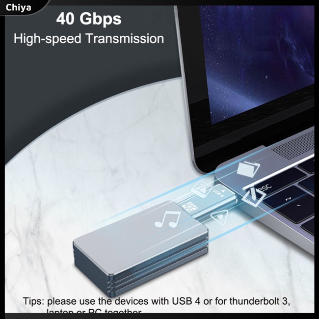 Đầu Chuyển Đổi Type-c Sang Usb 4.0 40Gbps Tốc Độ Cao + Bộ Sạc Tiện Dụng