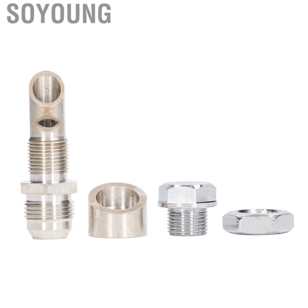 Soyoung E VAC Scavenger Kit  M18x1.5 Vacuum Plug Stainless Steel Reduce Crankcase Pressure Male 10 AN Bung for Repair