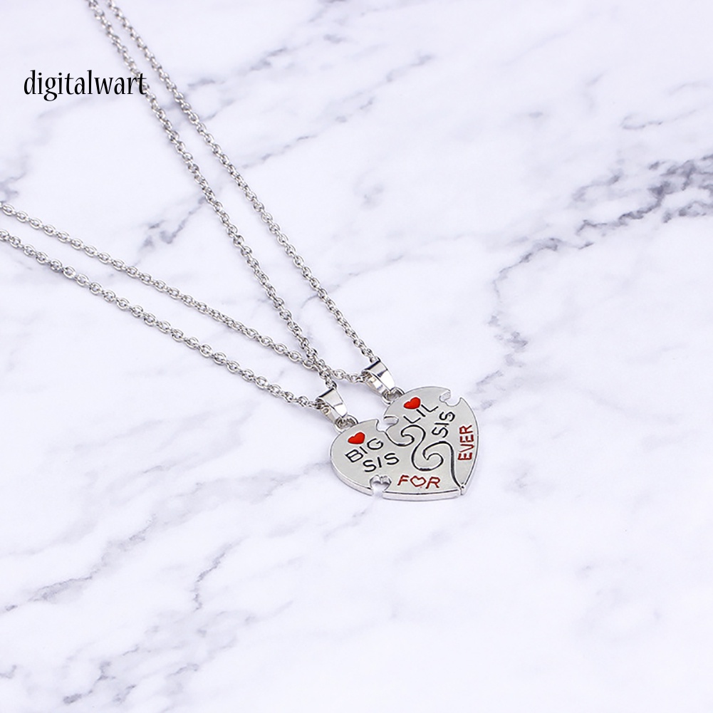 Kỹ Thuật Số| Set 2 Vòng cổ MặT HìNh TráI Tim KhắC Chữ ThờI Trang Cho Nữ