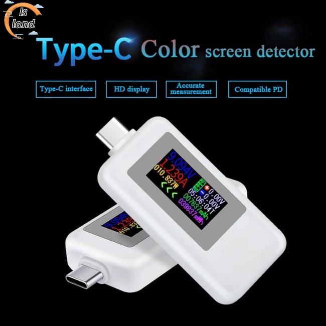 Thiết Bị Kiểm Tra Dòng Điện Usb Màn Hình Màu Kỹ Thuật Số 0.96-inch 24-pin Type c