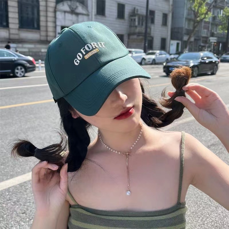 Mũ lưỡi trai THE CAPAL mềm thêu chữ GOFORIT đơn giản thời trang cho nữ