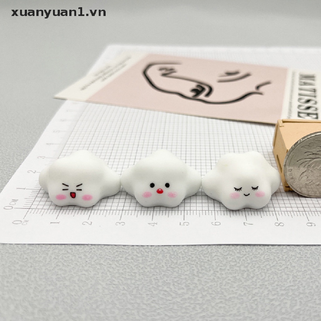 Set 2 Phụ Kiện Trang Trí Hình Đám Mây 3D Bằng Nhựa Resin DIY