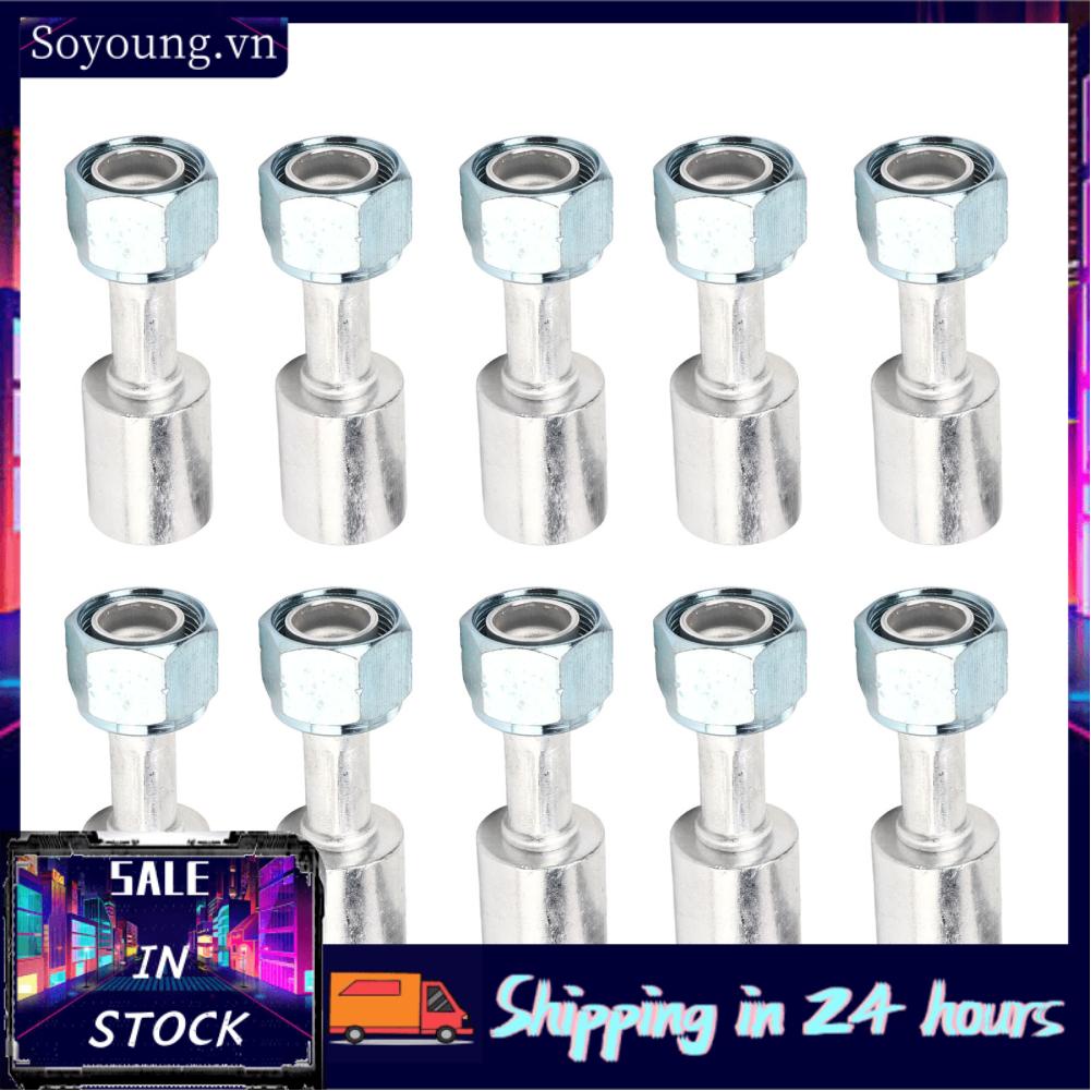 Soyoung Car Air Conditioner Connector  5/8in Exquisite Appearance Conditioning Pipe 10PCS Straight 180° for Truck