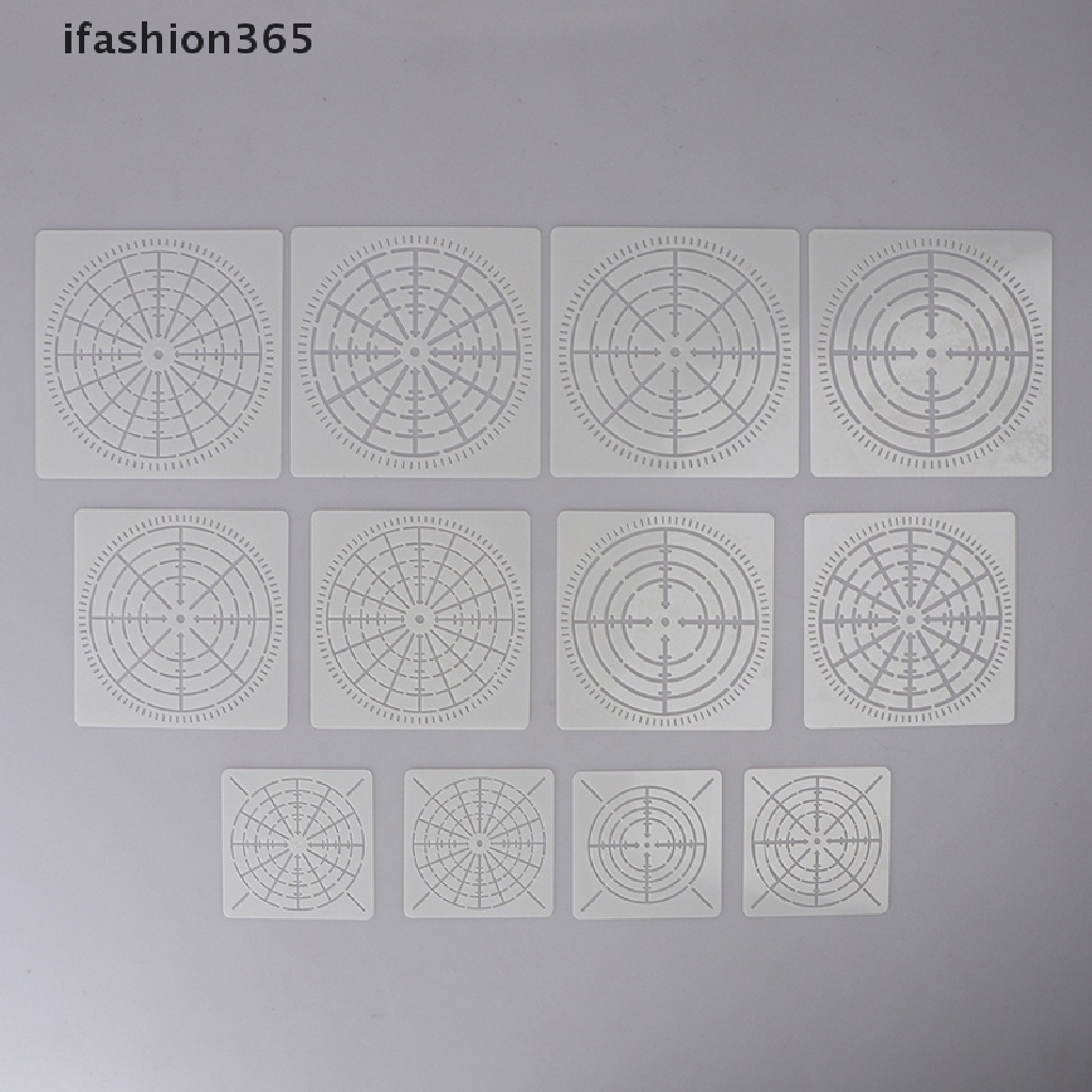 Set 12 Khuôn Họa Tiết Mandala Có Thể Tái Sử Dụng Làm Đồ Thủ Công DIY Thời Trang ifashion365