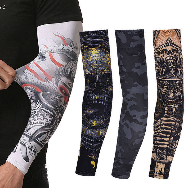 Ice Sleeve Men's Tattoo Oversleeve Ice Silk Driving plus Size Sun Protection Sleeves Fishing Cycling