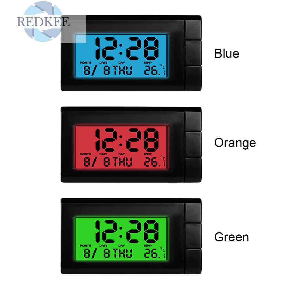 Đồng Hồ Kỹ Thuật Số Tự Động 2 Trong 1 Cho Xe Hơi