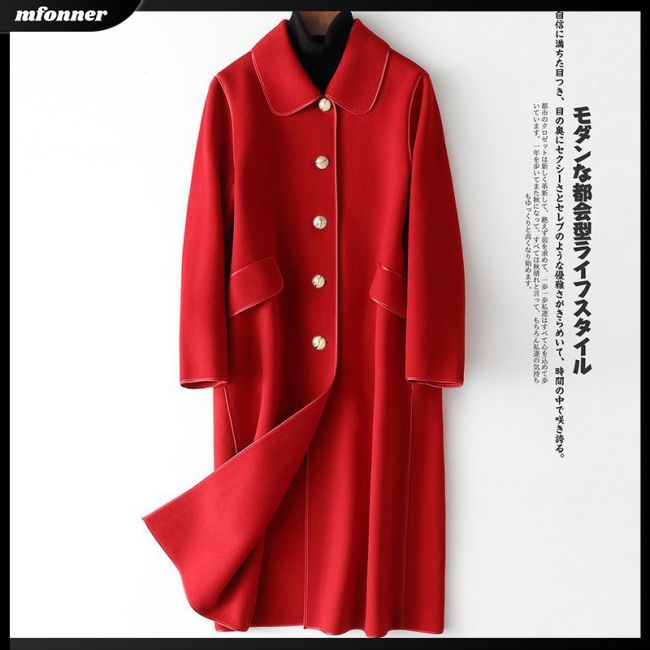 Áo Khoác Nữ Dáng Rộng Màu Trơn Cài Khuy Đơn Giản Thời Trang