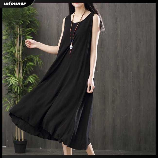 Đầm Dài Không Tay Màu Sắc Thời Trang Mùa Hè Cho Nữ