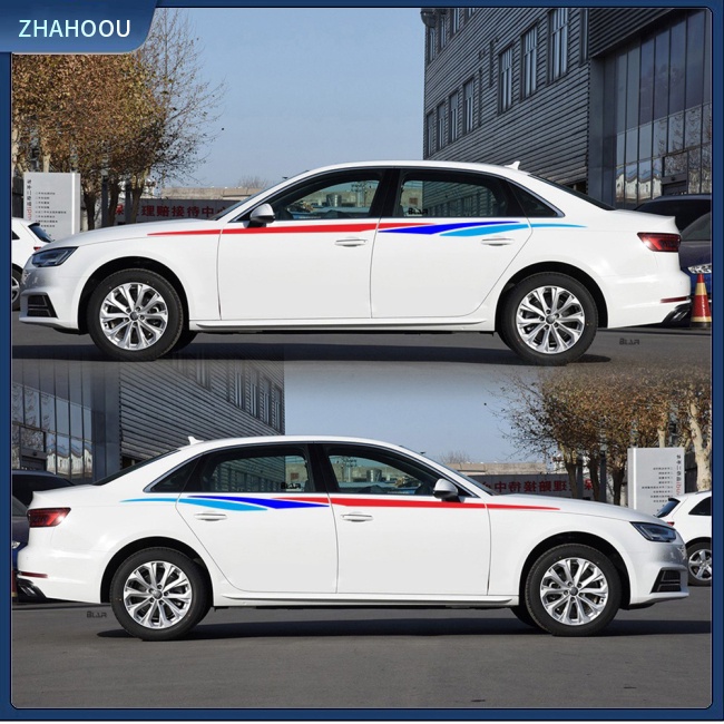 ☃Nhà Cửa☃ Miếng Dán Trang Trí Xe Hơi Họa Tiết Kẻ Sọc D-2436 Thời Trang Diy