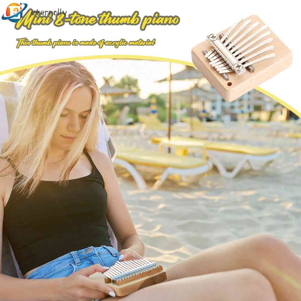 Đàn Kalimba Mini 8 Tông Bằng Acrylic Dễ Thương Dùng Làm Quà Tặng Giáng Sinh