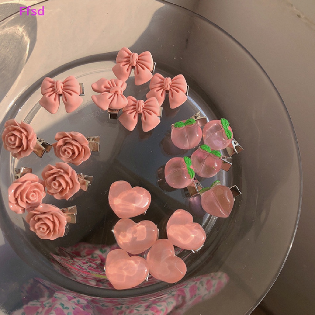 {Ffsd} Set 5 Kẹp Tóc Nơ Nhỏ Xinh Xắn Mới Cho Bé Gái * Bán Chạy