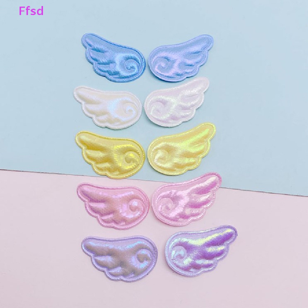 {Ffsd} Miếng Dán Hình Cánh Thiên Thần Lấp Lánh Trang Trí Quần Áo Trẻ Em / Vớ / Kẹp Tóc DIY Bán Chạy *