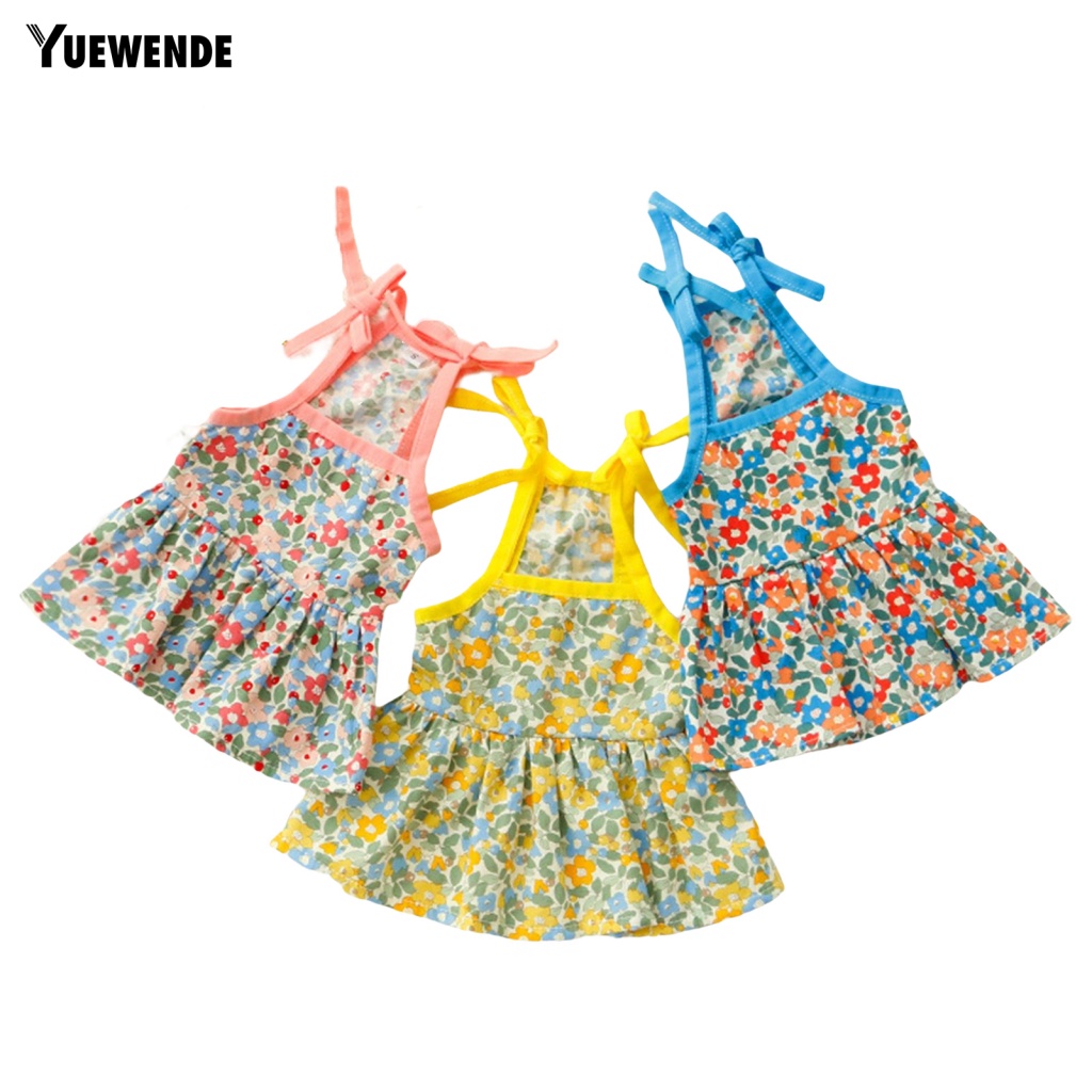 Đầm In Hoa Siêu Nhẹ Thoáng Khí Thời Trang Mùa Hè Xinh Xắn Cho Thú Cưng