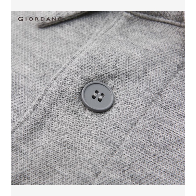 GIORDANO MEN Short sleeve loose pique polo shirt 18013603