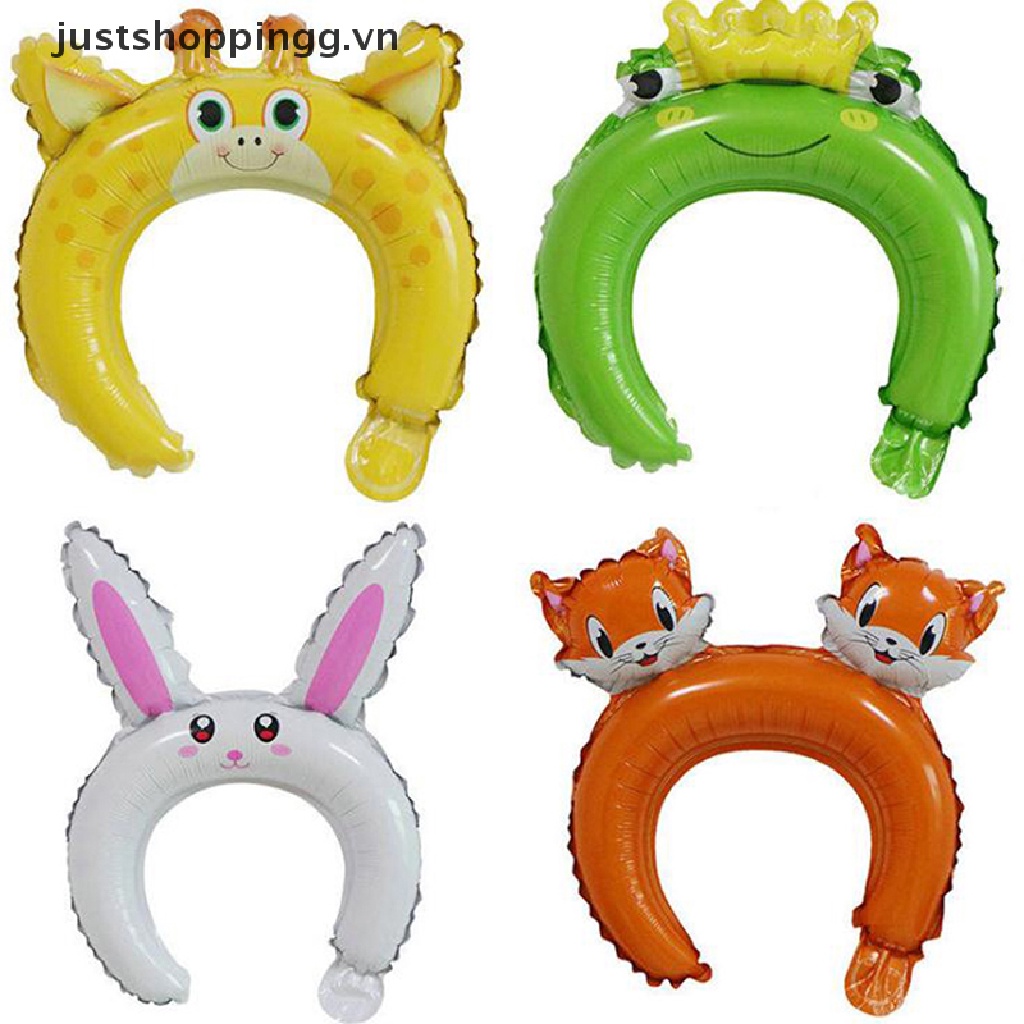 Set 20 Băng Đô Cài Tóc / Bong Bóng Hình Động Vật Dễ Thương Cho Bé