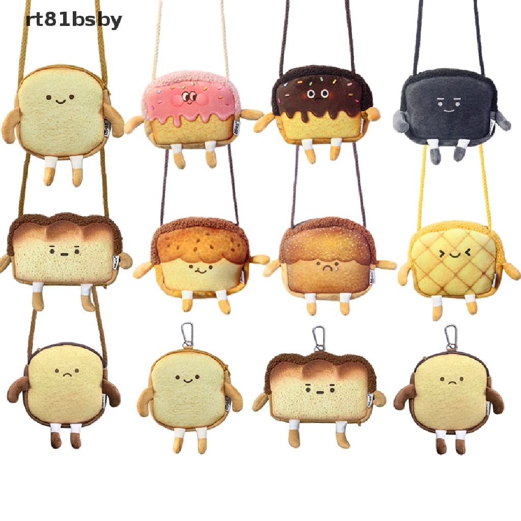 Túi xách đeo chéo hình bánh mì nhồi bông xinh xắn