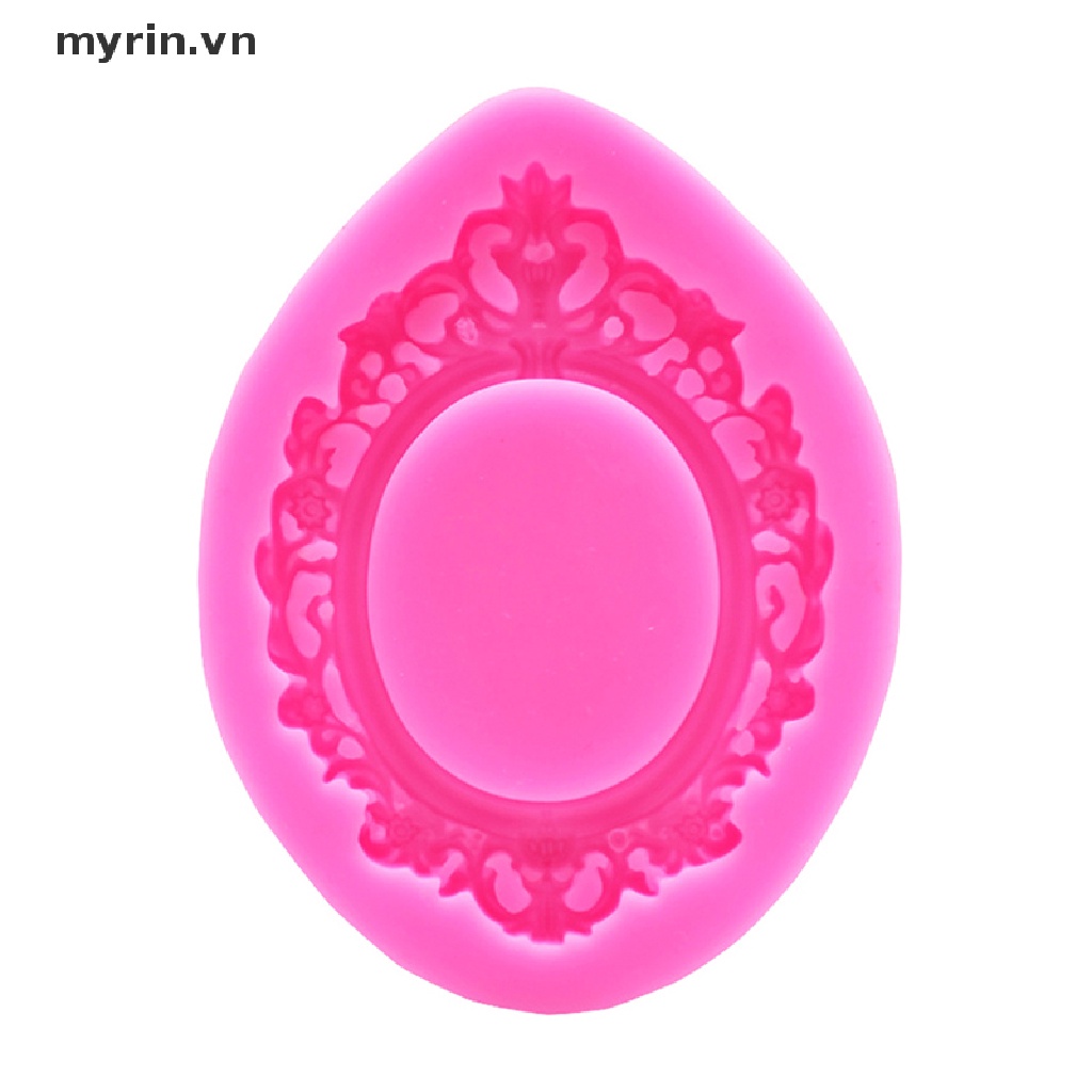 Khuôn Silicon Làm Kẹo Đường Trang Trí Bánh Kem Hình Khung Ảnh 3D