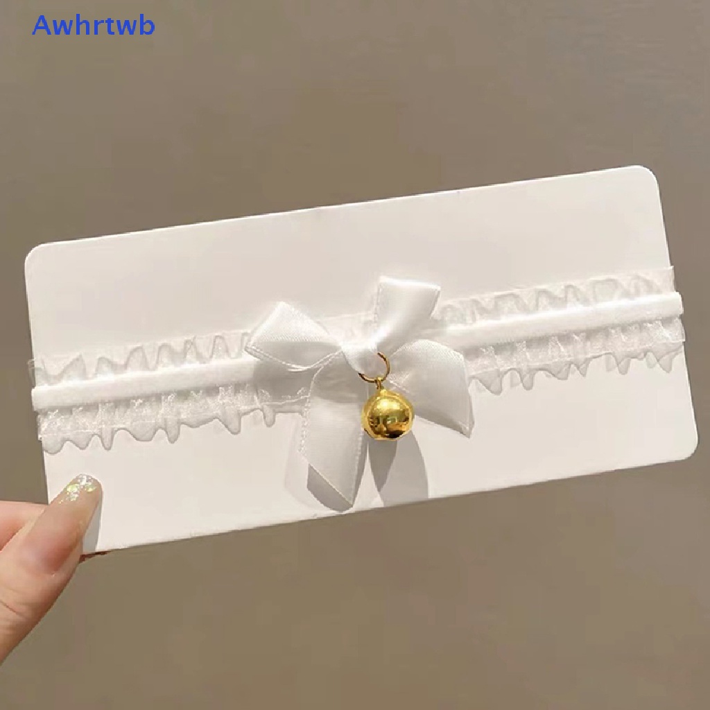 Băng Đô Tai Mèo Phối Ren Đính Chuông Hóa Trang Cho Nữ Mới