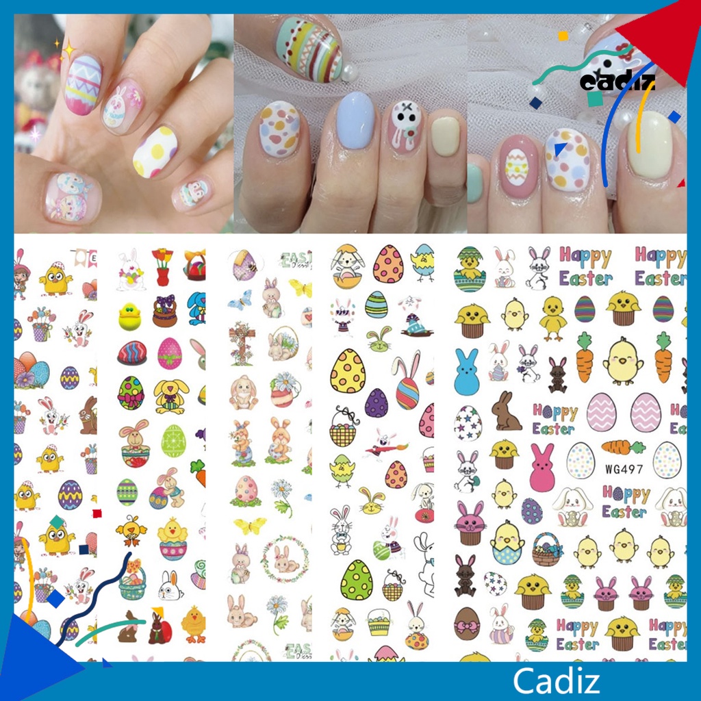 Miếng Dán Trang Trí Móng Tay Nhiều Kiểu Dáng Không Phai Dễ Dàng Tháo Rời