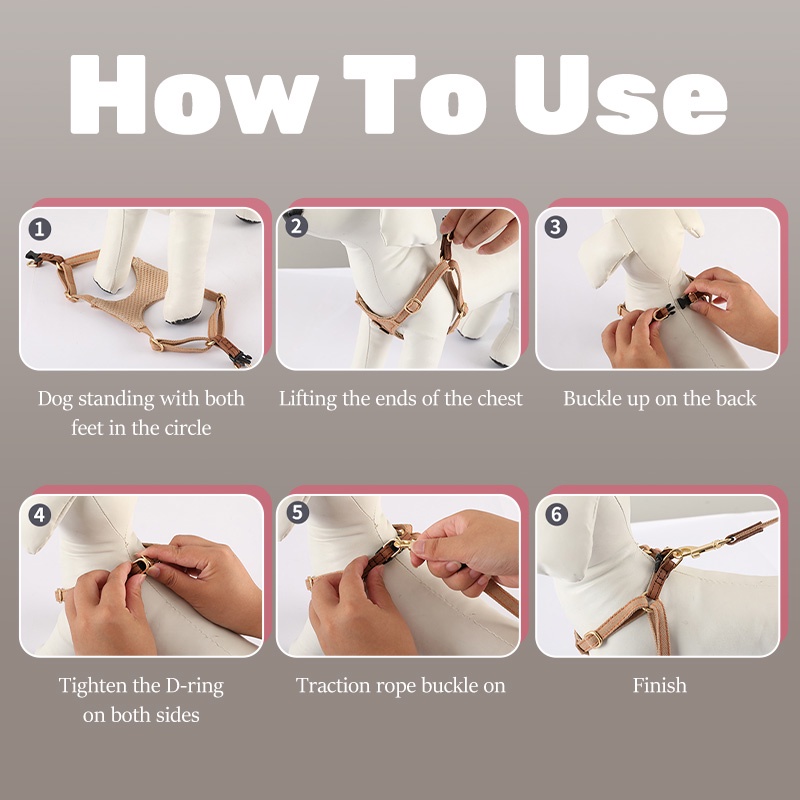 HamshMoc Dây Dắt Thú Cưng Đi Dạo Mềm Mại Bền Bỉ Đa Năng Có Thể Điều Chỉnh Được