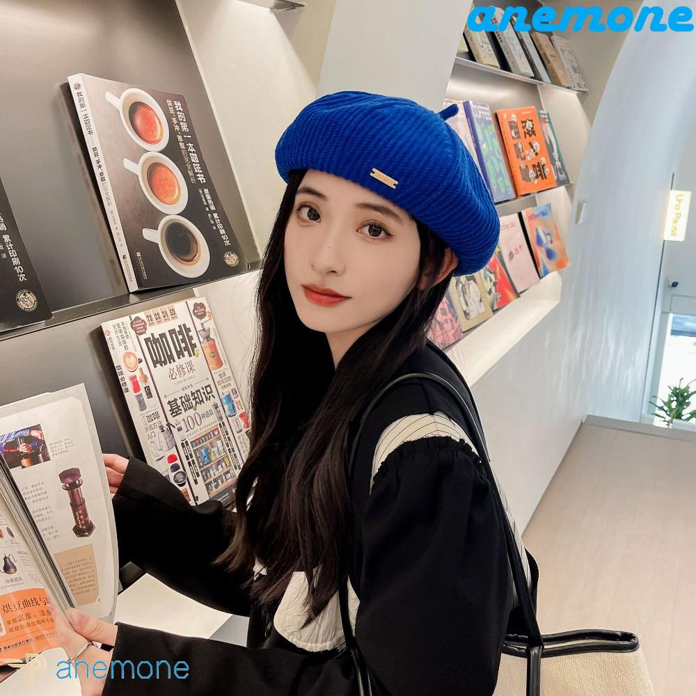 Mũ Nồi Dệt Kim Nylon Co Giãn Màu Sắc Đơn Giản Thanh Lịch Dành Cho Nữ