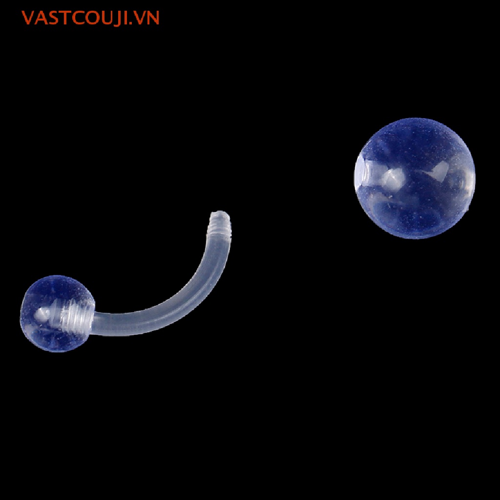 Set 15 Khuyên Xỏ Cơ Thể / Lưỡi / Môi / Rốn Trong Suốt