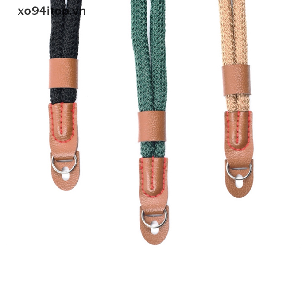 Xoitop Dây Đeo Cổ Tay Cotton Bện Lỗ Tròn Cho Máy Ảnh Kỹ Thuật Số Leica Digital SLR