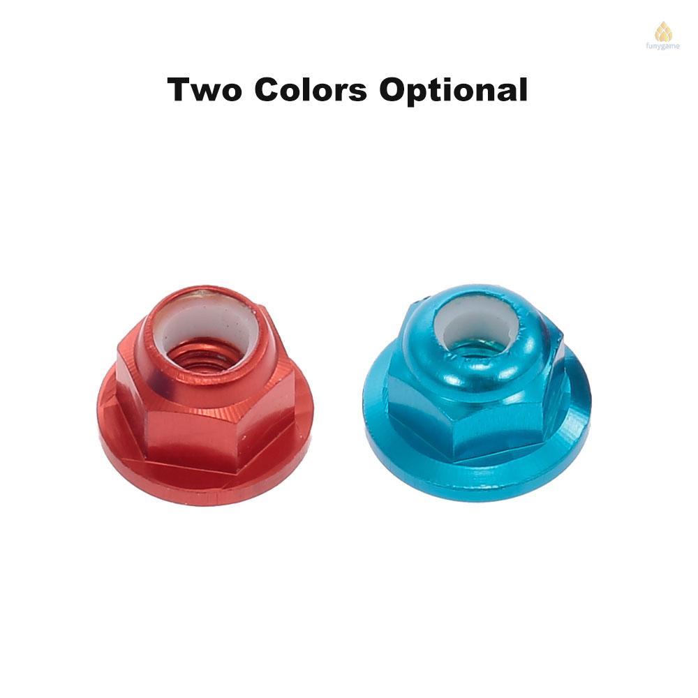 Set 4 Đai Ốc Khóa Bánh Xe 4mm M4 Cho Xe Điều Khiển Từ Xa Wltoys 12428 12423 FY-03 Tỉ Lệ 1: 12