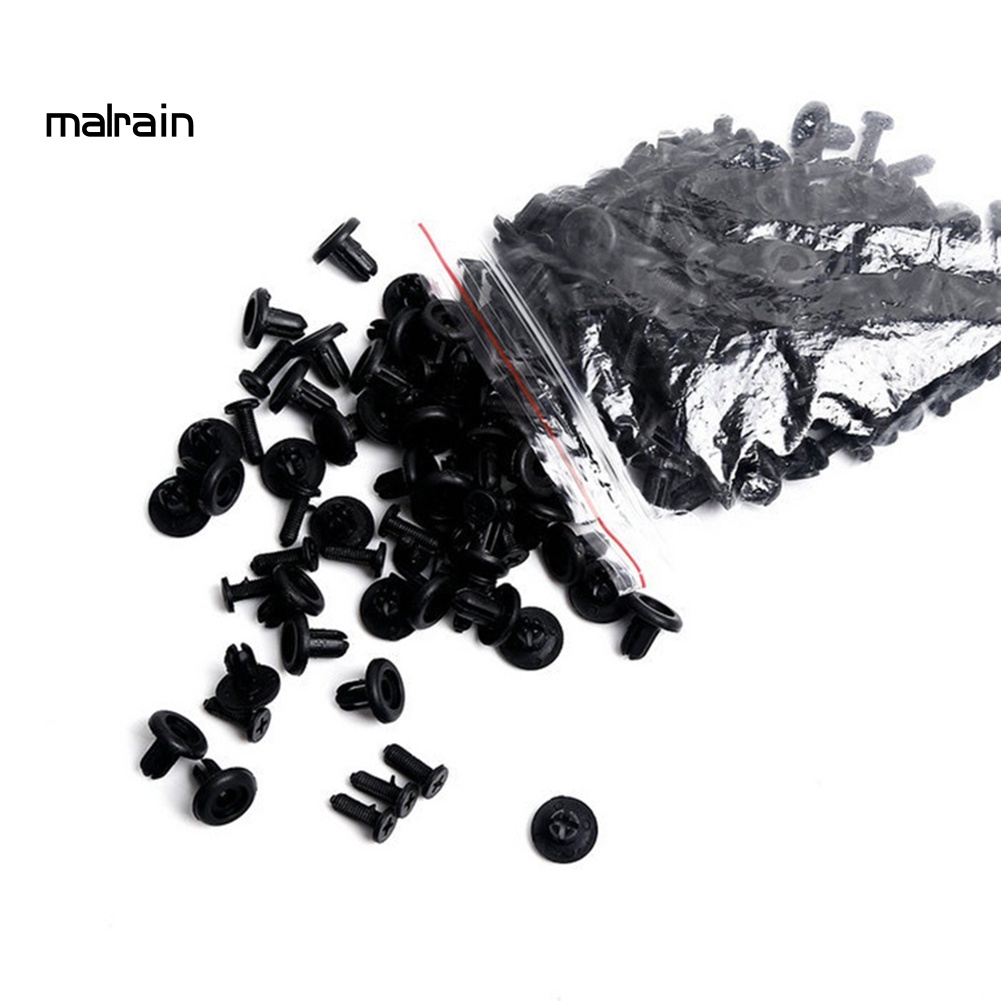 FENDER Bộ 100 Đinh Tán Nhựa 6mm Chuyên Dụng Cho Xe Hơi