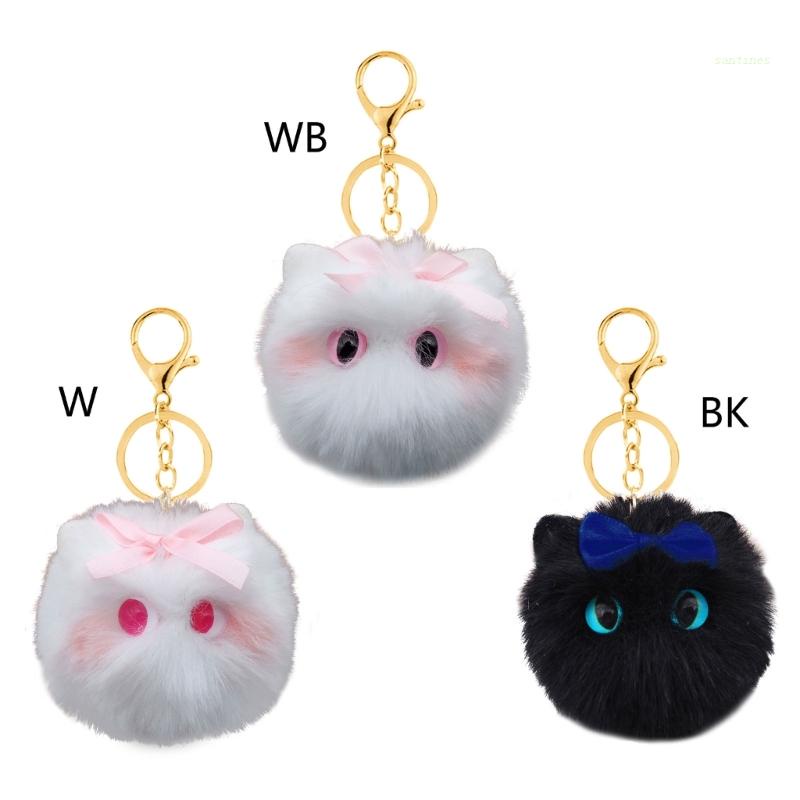 Móc Khóa Hình Mèo Hoạt Hình Nhồi Bông Đáng Yêu