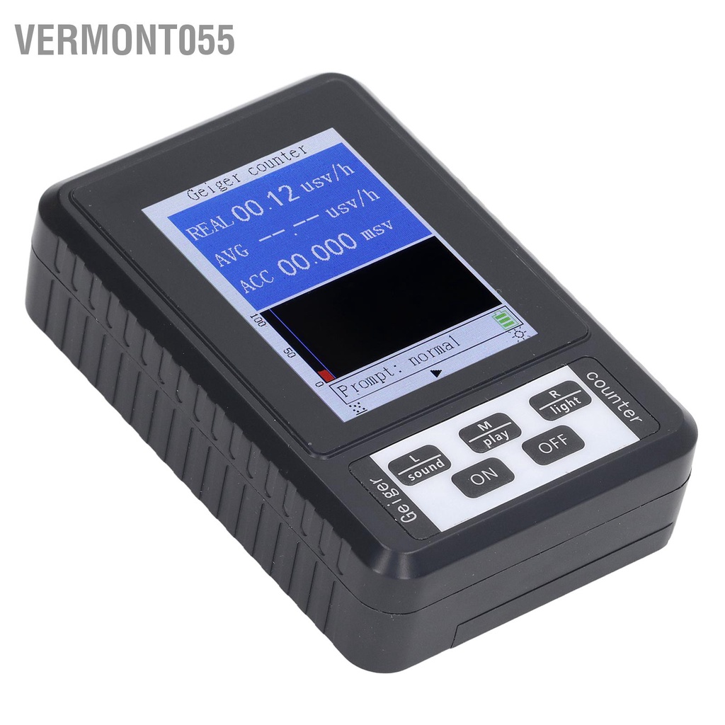Vermont055 Máy đo bức xạ hạt nhân Geiger Counter theo dõi Beta Gamma X Ray cầm tay