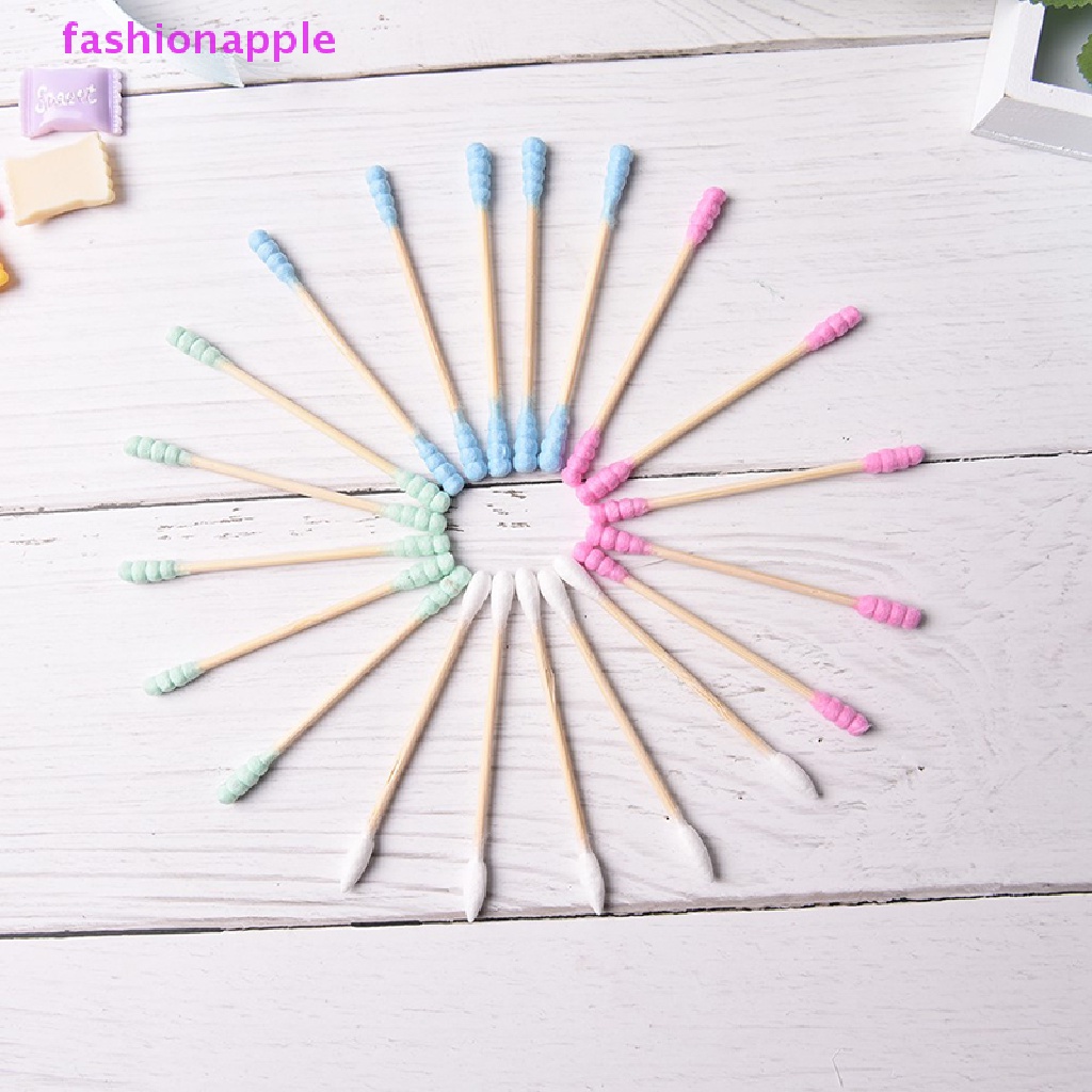 Bộ 100 Tăm Bông Cotton Hai Đầu Màu Sắc Kẹo Ngọt