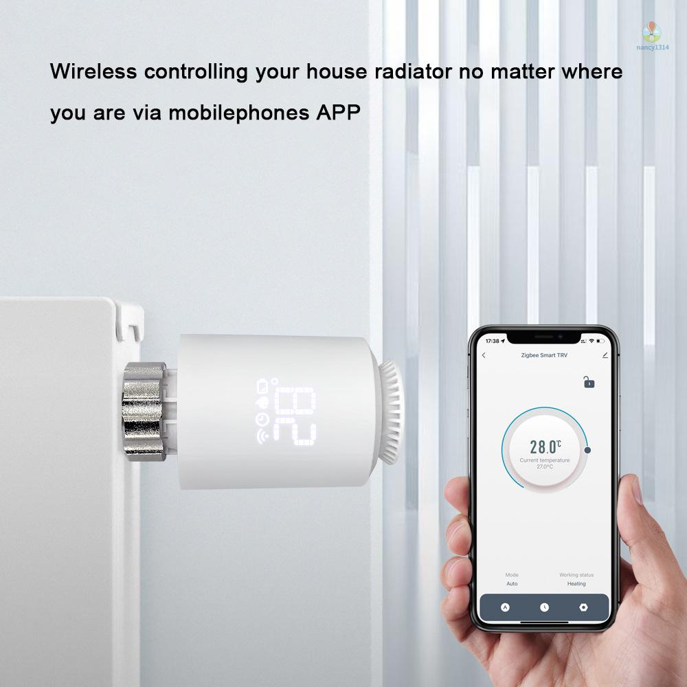 Van Điều Khiển Nhiệt Độ Không Dây Zigbee Tương Thích Với Amazon Alex