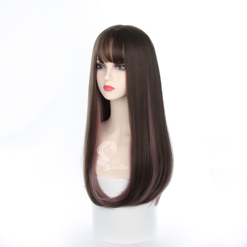 Tóc Giả Dài Thẳng Tự Nhiên Thời Trang Phong Cách Hàn Quốc Cho Nữ